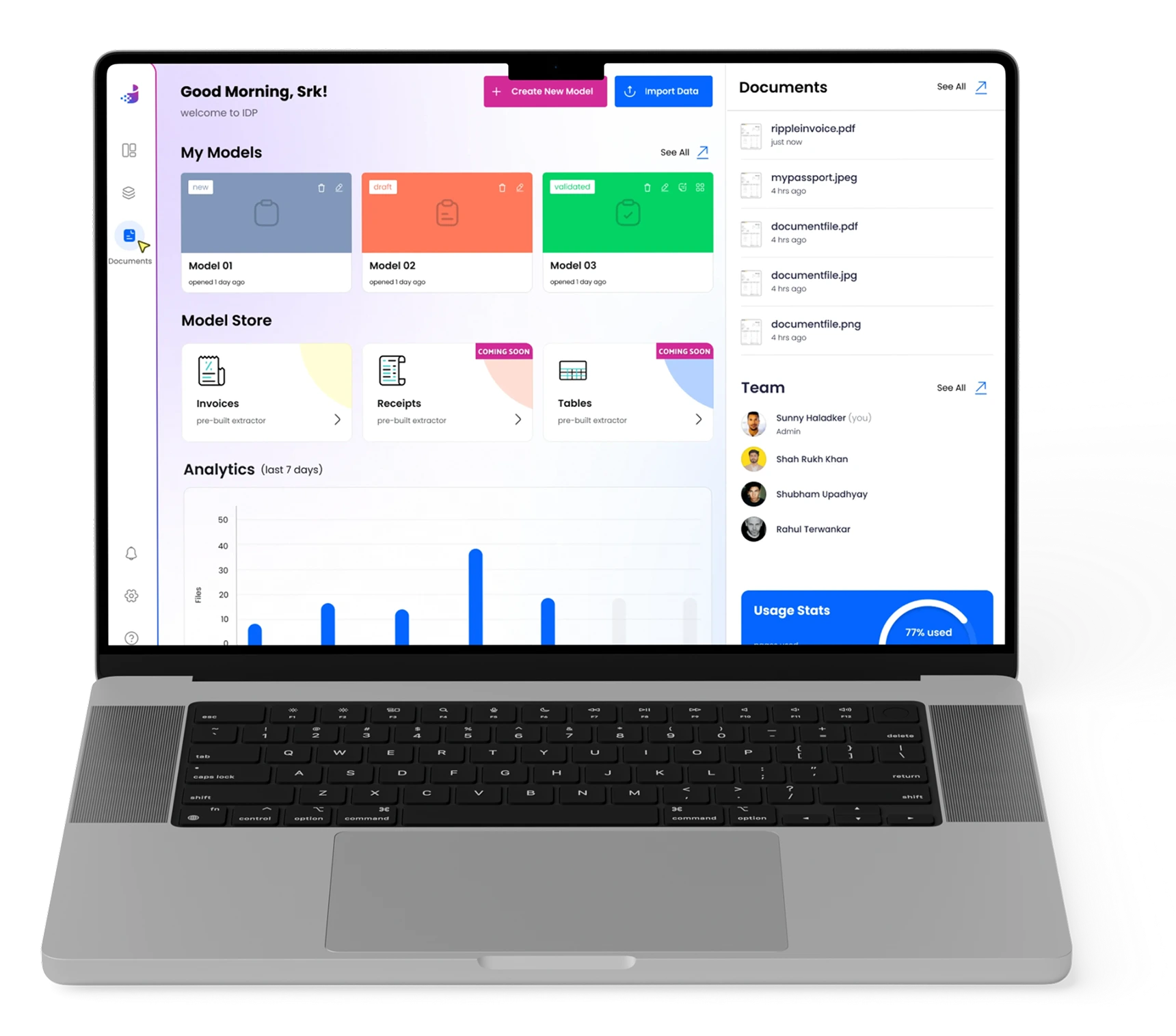 Run The Day dashboard